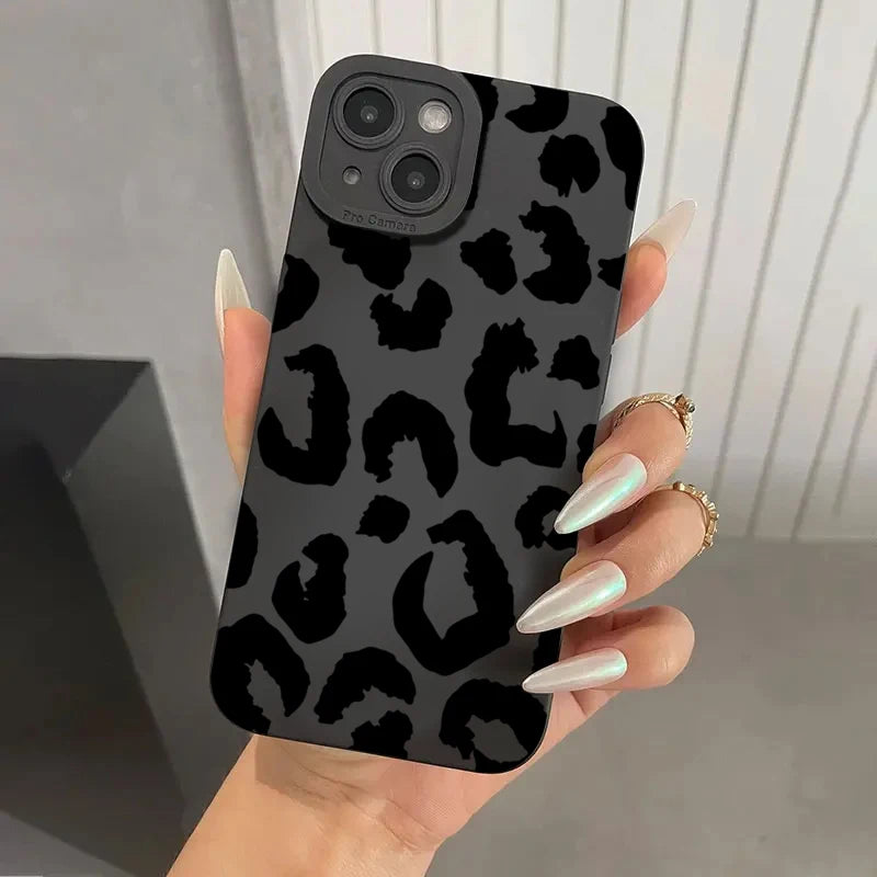 Leopard Print Camera Protection Phone Case for iPhone 17, 16, 15, 14, 13, 12 & 11 Pro Max | Shockproof Full Coverage Cover