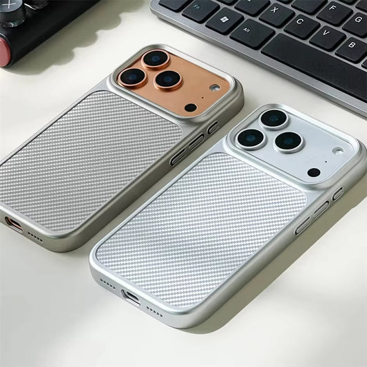 Luxury Carbon Fiber MagSafe Case for iPhone 17, 16 & 15 Pro Max | Matte Magnetic Hard Protective Cover