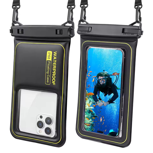 Floating Waterproof Phone Pouch with Adjustable Lanyard | Universal Dry Bag for Beach, Swimming, Kayaking & Travel