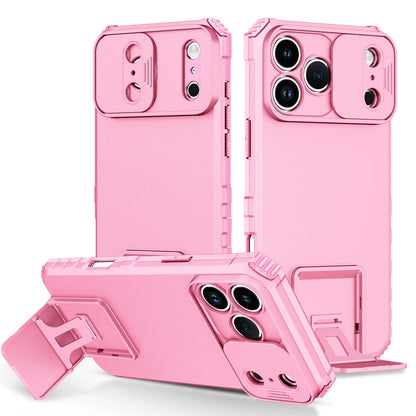 Slide Camera Cover Phone Case for iPhone 17 Air, 17 Plus & 17 Pro Max | Shockproof Armor Case with Kickstand