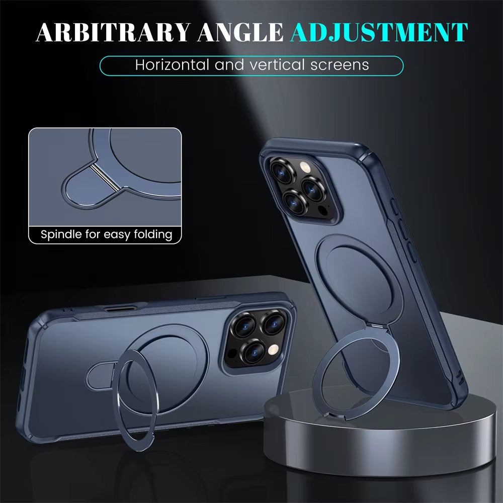 MagSafe Magnetic Stand Phone Case for iPhone 17, 16, 15, 14, 13, 12 & 11 Pro Max | Shockproof Protective Cover