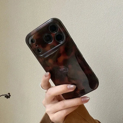 Retro Leopard Print Phone Case for iPhone 17, 16, 15, 14, 13, 12 & 11 Pro Max | Shockproof Silicone Protective Cover