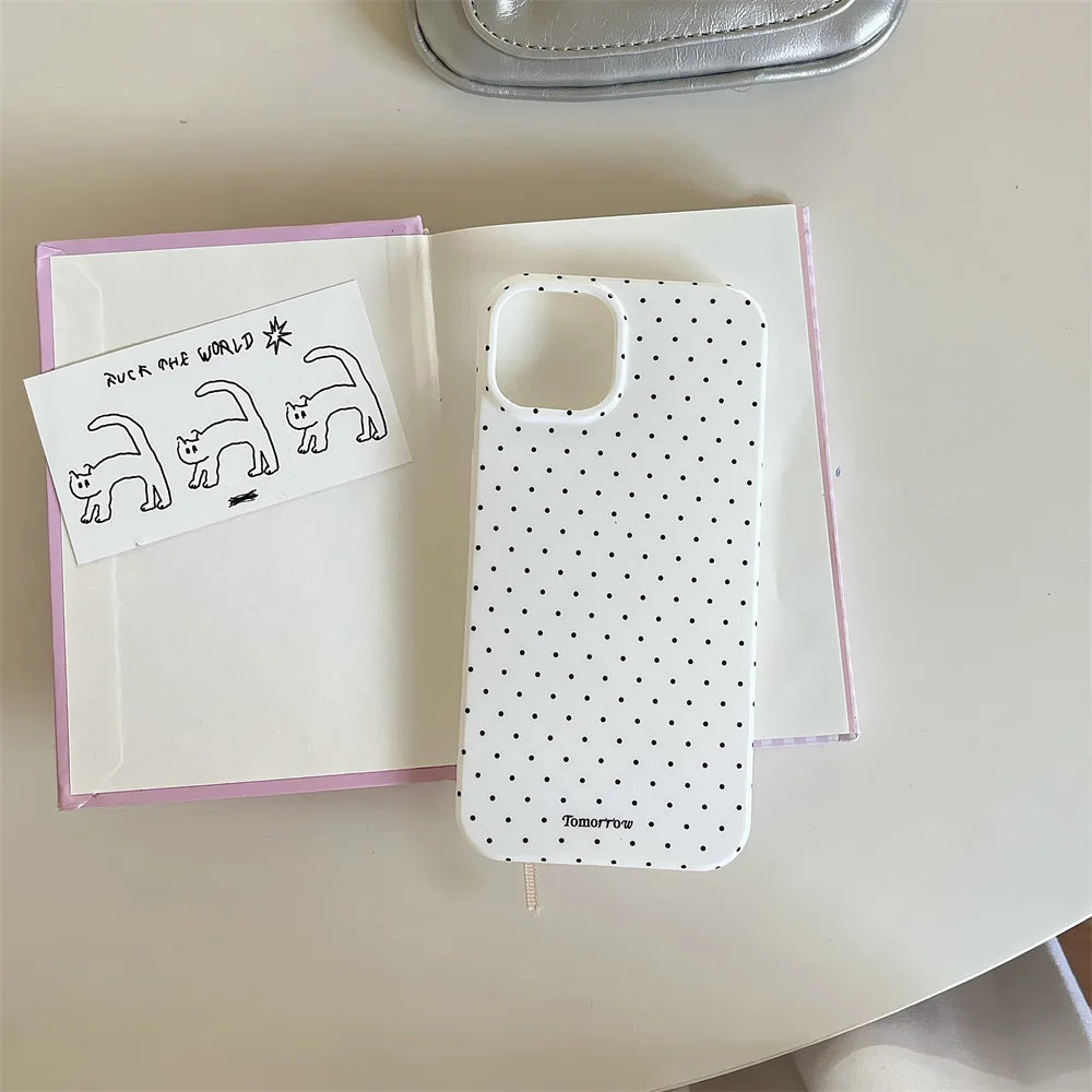 Polka Dot Silicone Phone Case for iPhone 17, 16, 15, 14, 13, 12 & 11 Pro Max | Ultra Slim Shockproof Protective Cover