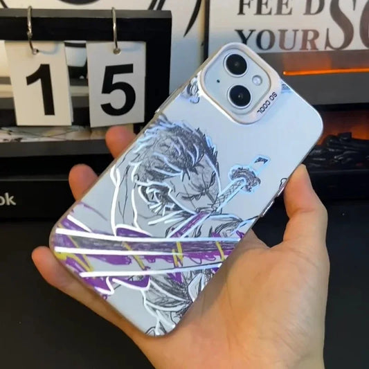 Roronoa Zoro Anime Phone Case for iPhone 17, 16, 15, 14, 13, 12 & 11 Pro Max | One Piece Shockproof Protective Cover