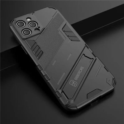 Solid Rugged Armor Shockproof Phone Case For iPhone 17 Air 11 12 13 Mini 14 Plus 15 16 17 Pro Max Holder Stand Back Cover