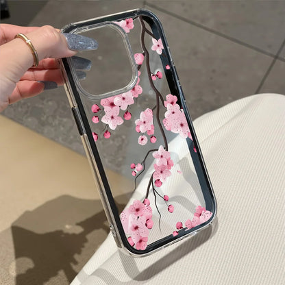 2-in-1 Candy Color Floral Phone Case for iPhone 17, 16, 15, 14, 13, 12 & 11 Pro Max | Soft TPU Clear Protective Cover