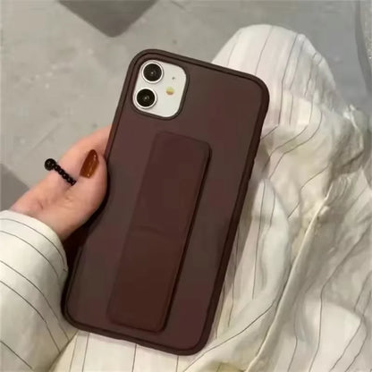 Wrist Strap Phone Case with Foldable Stand for iPhone 16, 15, 14, 13 & 12 | Shockproof Non-Slip Protective Cover