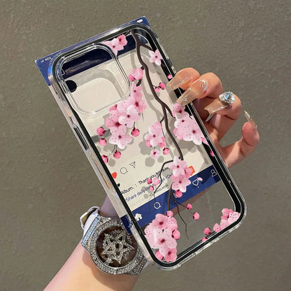 2-in-1 Candy Color Floral Phone Case for iPhone 17, 16, 15, 14, 13, 12 & 11 Pro Max | Soft TPU Clear Protective Cover
