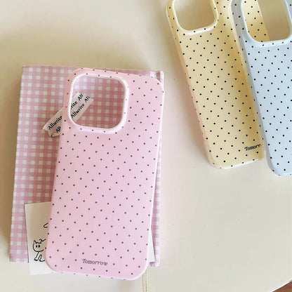 Polka Dot Silicone Phone Case for iPhone 17, 16, 15, 14, 13, 12 & 11 Pro Max | Ultra Slim Shockproof Protective Cover
