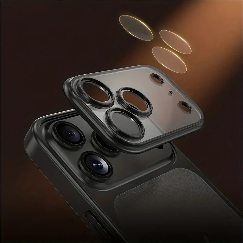Luxury Matte Frosted Phone Case for iPhone 17, 16, 15, 14 & 13 Pro Max | Hard PC Shockproof Cover with Camera Lens Protection