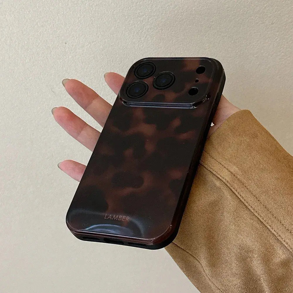 Retro Leopard Print Phone Case for iPhone 17, 16, 15, 14, 13, 12 & 11 Pro Max | Shockproof Silicone Protective Cover