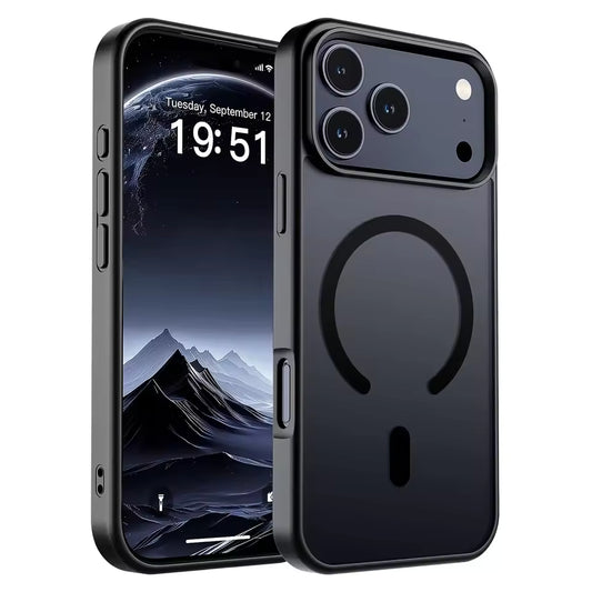 Luxury Frosted MagSafe Case for iPhone 17, 16, 15, 14 & 13 Pro Max | Matte Transparent Shockproof Phone Cover