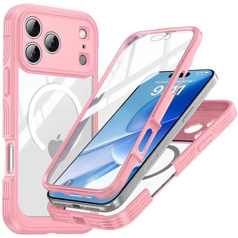 360° Magnetic MagSafe Case for iPhone 17 Series | Double-Sided Clear Full Body Protective Cover