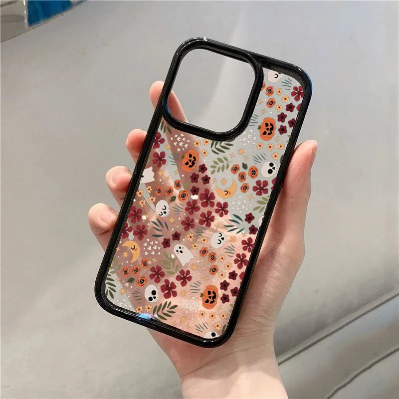 Cute Halloween Pumpkin Skull Phone Case for iPhone 17,