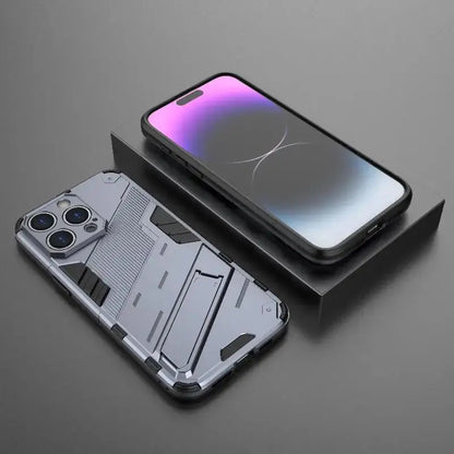 Solid Rugged Armor Shockproof Phone Case For iPhone 17 Air 11 12 13 Mini 14 Plus 15 16 17 Pro Max Holder Stand Back Cover