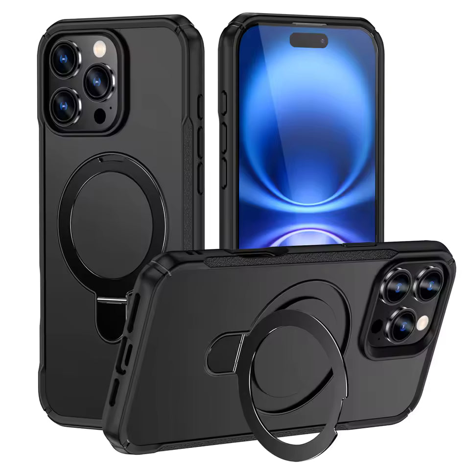 MagSafe Magnetic Stand Phone Case for iPhone 17, 16, 15, 14, 13, 12 & 11 Pro Max | Shockproof Protective Cover