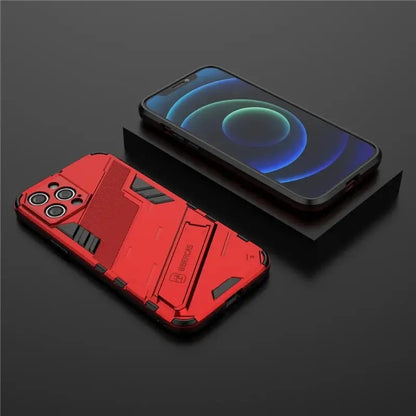 Solid Rugged Armor Shockproof Phone Case For iPhone 17 Air 11 12 13 Mini 14 Plus 15 16 17 Pro Max Holder Stand Back Cover