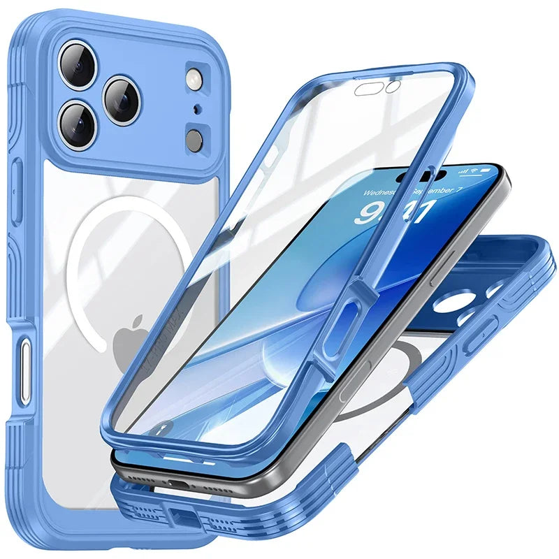 360° Magnetic MagSafe Case for iPhone 17 Series | Double-Sided Clear Full Body Protective Cover