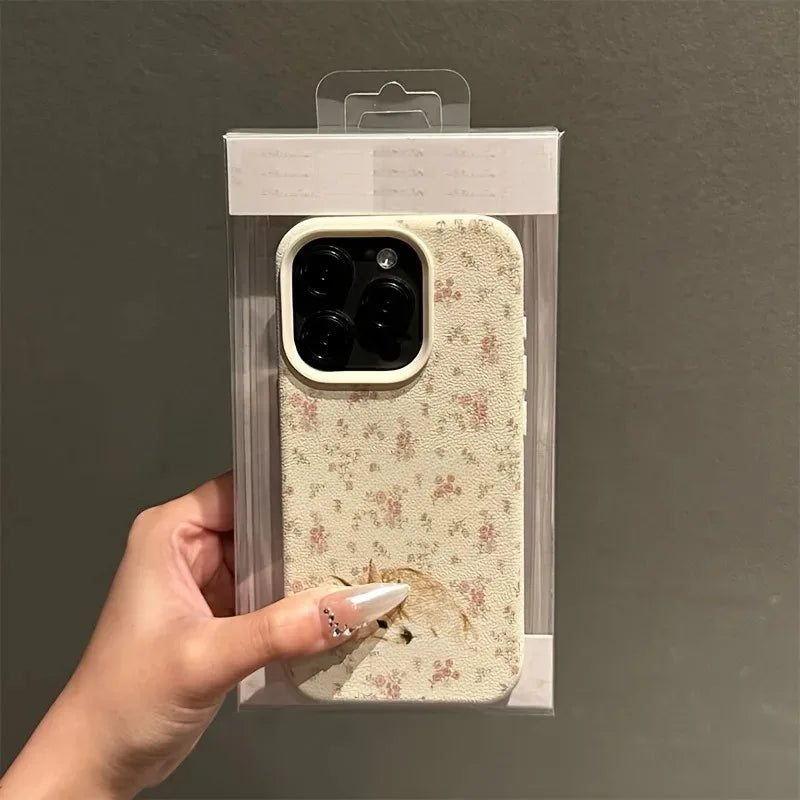 Cute Deer Floral Phone Case for iPhone 17, 16, 15, 14 & 13 Pro Max | Shockproof Flower Pattern Protective Cover