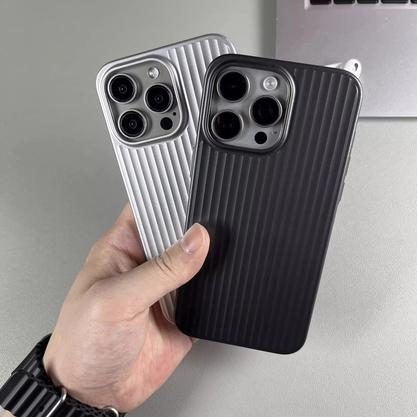 Luxury Wave Phone Case for iPhone 16, 15, 14, 13 & 12 Pro Max | Shockproof Anti-Scratch Protective Cover
