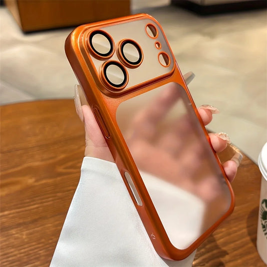 Luxury Matte Frosted Phone Case for iPhone 17, 16, 15, 14 & 13 Pro Max | Hard PC Shockproof Cover with Camera Lens Protection