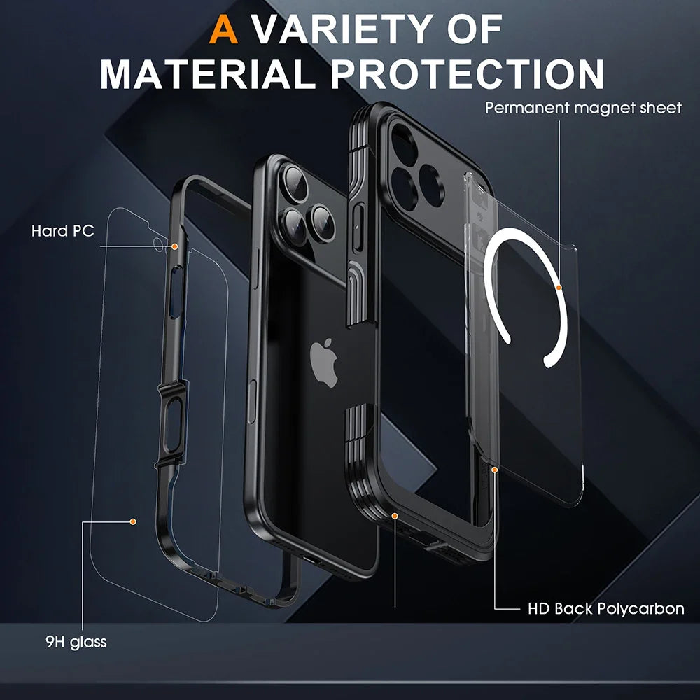 360° Magnetic MagSafe Case for iPhone 17 Series | Double-Sided Clear Full Body Protective Cover