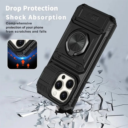Magnetic Wallet Phone Case for iPhone 16, 