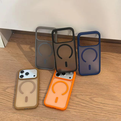 Luxury Frosted MagSafe Case for iPhone 17, 16, 15, 14 & 13 Pro Max | Matte Transparent Shockproof Phone Cover