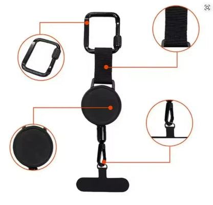 Retractable Anti-Theft Phone Case with Lanyard for iPhone 17, 16, 15, 14, 13 & 12 Pro Max | Anti-Lost Crossbody Protective Cover