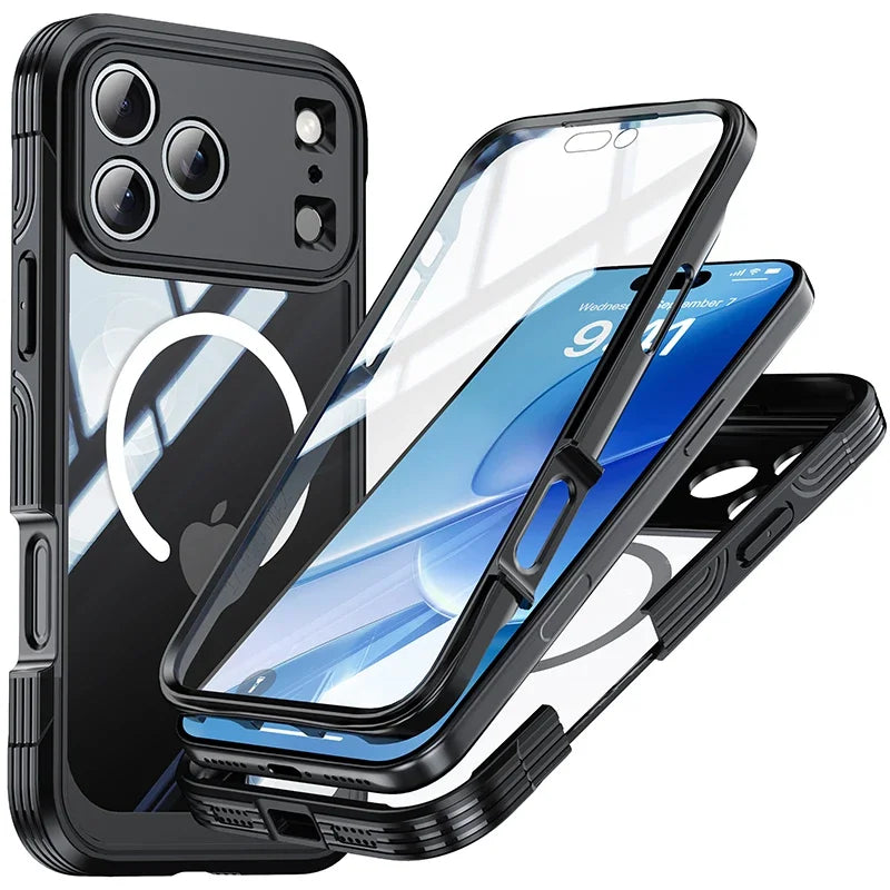360° Magnetic MagSafe Case for iPhone 17 Series | Double-Sided Clear Full Body Protective Cover