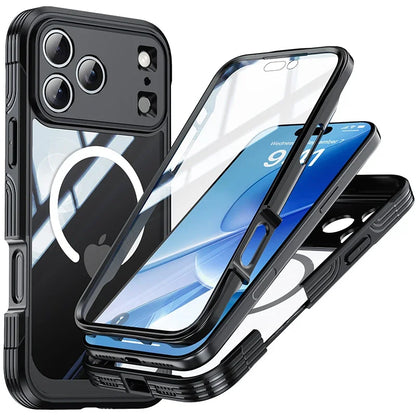 360° Magnetic MagSafe Case for iPhone 17 Series | Double-Sided Clear Full Body Protective Cover