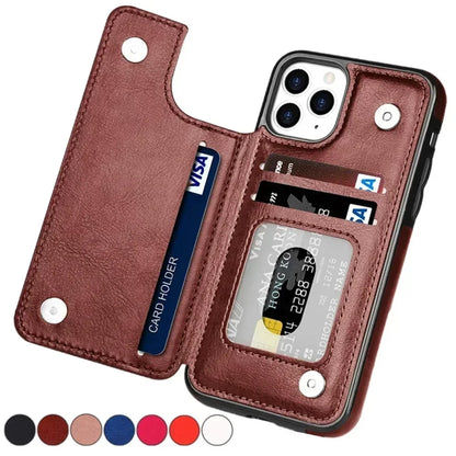 Leather Wallet Phone Case for iPhone 16e
