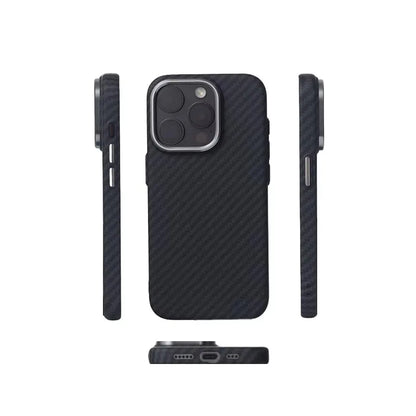 Phone Case Magsafe Luxury 3D Carbon Fiber Texture For iPhone 13 14 15 16 Pro Max Plus Wireless Charging Hard PC Shockproof Cover