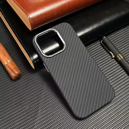 Phone Case Magsafe Luxury 3D Carbon Fiber Texture For iPhone 13 14 15 16 Pro Max Plus Wireless Charging Hard PC Shockproof Cover