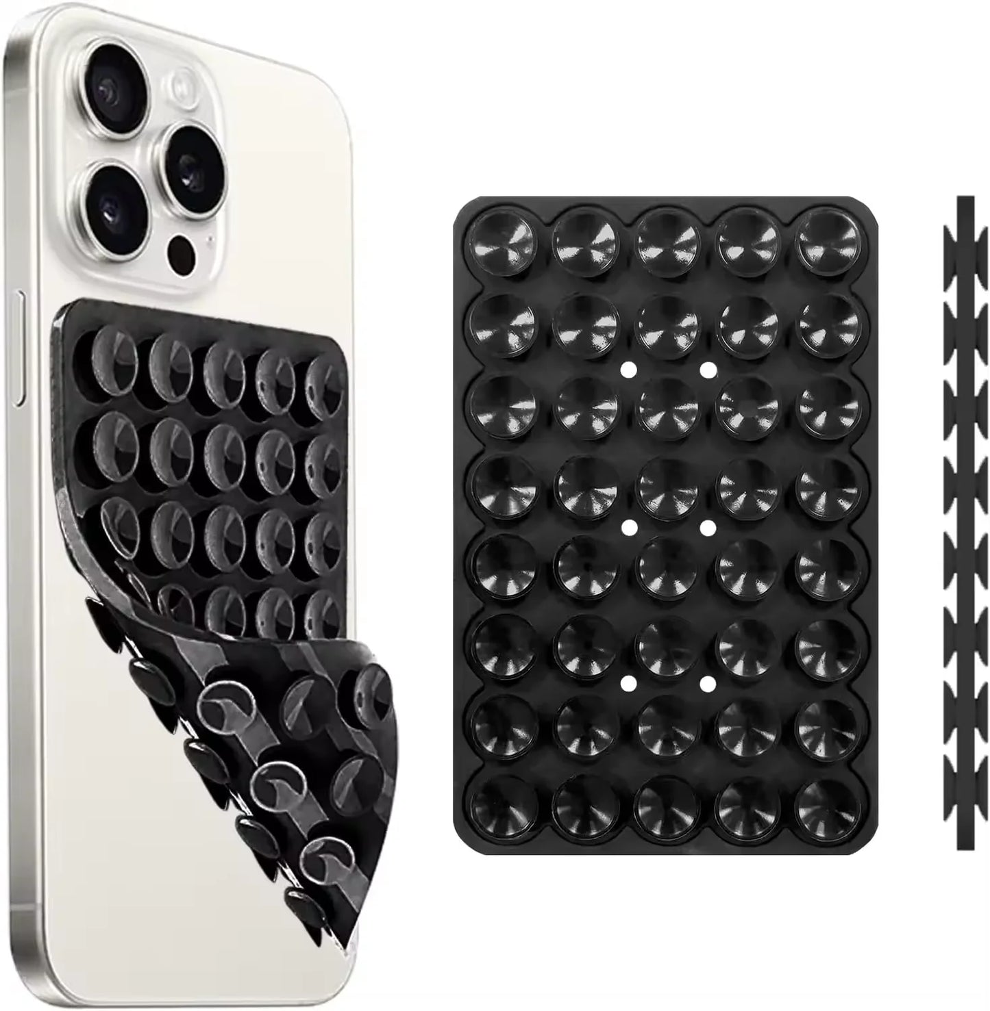 Double-Sided Silicone Suction Cup Phone Mount | Hands-Free Phone Holder for iPhone & Android