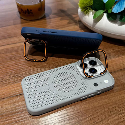 MagSafe Heat Dissipation Phone Case for iPhone 17, 16, 15, 14, 13, 12 & 11 Pro Max | Magnetic Kickstand Frosted Protective Cover