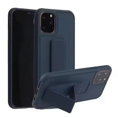 Wrist Strap Phone Case with Foldable Stand for iPhone 16, 15, 14, 13 & 12 | Shockproof Non-Slip Protective Cover