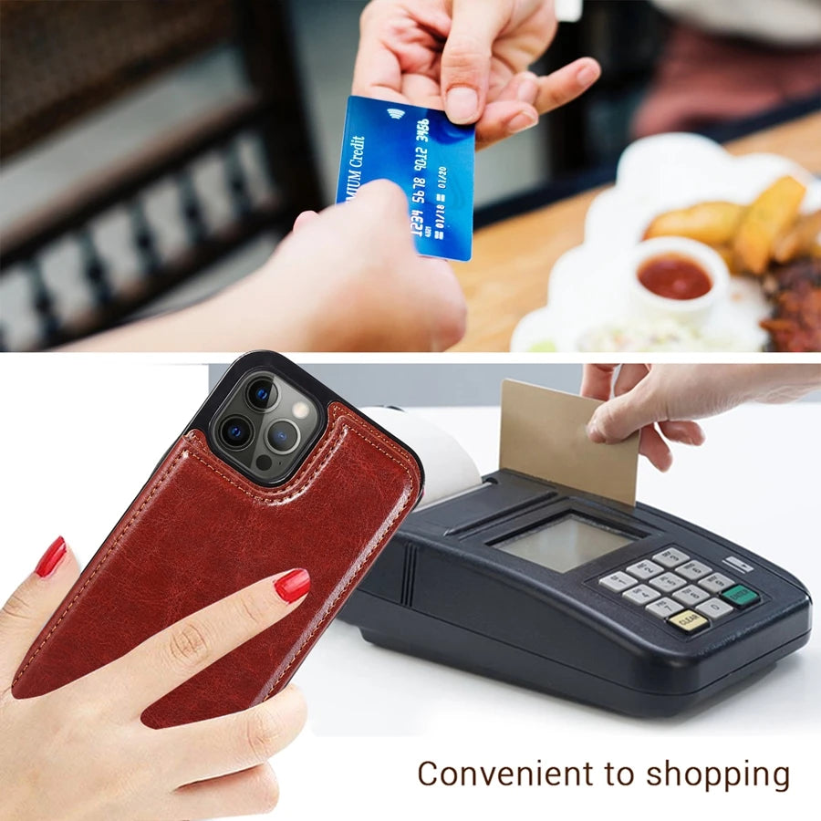 Leather Wallet Phone Case for iPhone 16e