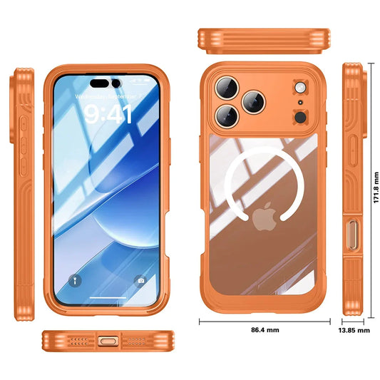 360° Magnetic MagSafe Case for iPhone 17 Series | Double-Sided Clear Full Body Protective Cover
