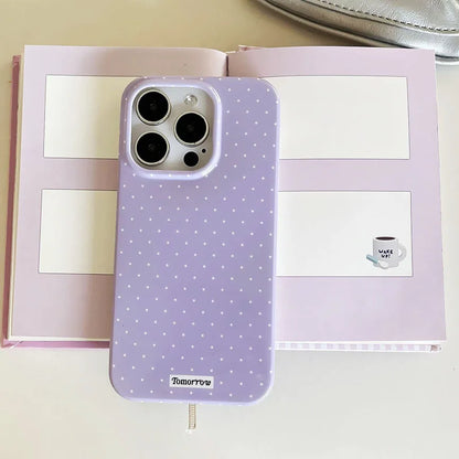 Polka Dot Silicone Phone Case for iPhone 17, 16, 15, 14, 13, 12 & 11 Pro Max | Ultra Slim Shockproof Protective Cover