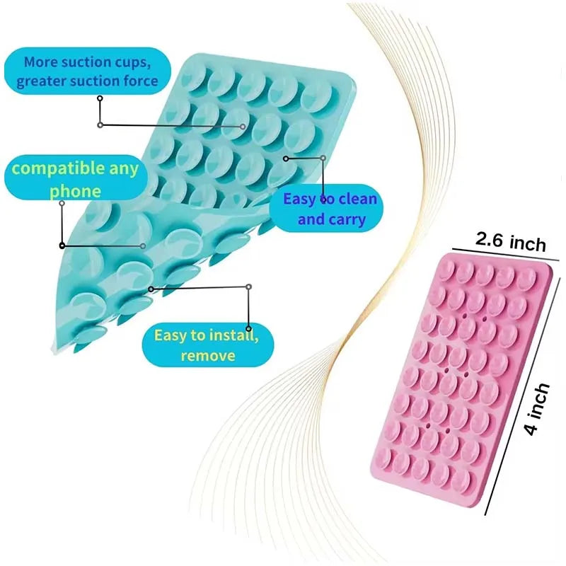 Double-Sided Silicone Suction Cup Phone Mount | Hands-Free Phone Holder for iPhone & Android
