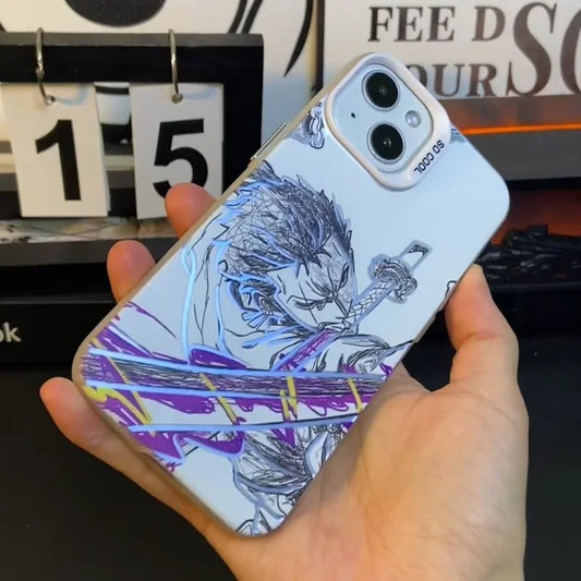 Roronoa Zoro Anime Phone Case for iPhone 17, 16, 15, 14, 13, 12 & 11 Pro Max | One Piece Shockproof Protective Cover