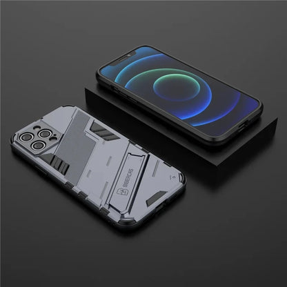 Solid Rugged Armor Shockproof Phone Case For iPhone 17 Air 11 12 13 Mini 14 Plus 15 16 17 Pro Max Holder Stand Back Cover