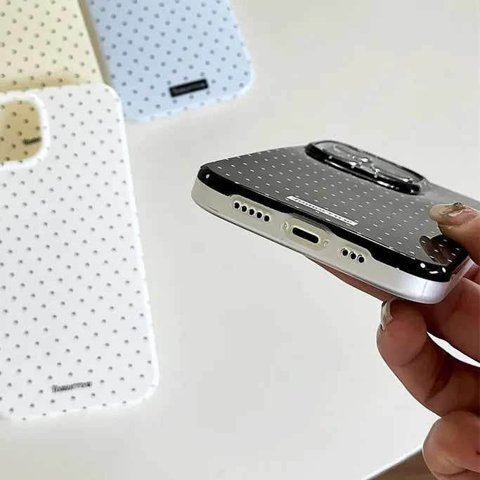 Polka Dot Silicone Phone Case for iPhone 17, 16, 15, 14, 13, 12 & 11 Pro Max | Ultra Slim Shockproof Protective Cover