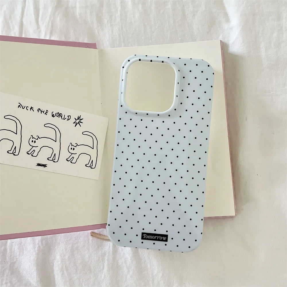 Polka Dot Silicone Phone Case for iPhone 17, 16, 15, 14, 13, 12 & 11 Pro Max | Ultra Slim Shockproof Protective Cover