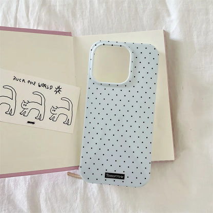 Polka Dot Silicone Phone Case for iPhone 17, 16, 15, 14, 13, 12 & 11 Pro Max | Ultra Slim Shockproof Protective Cover