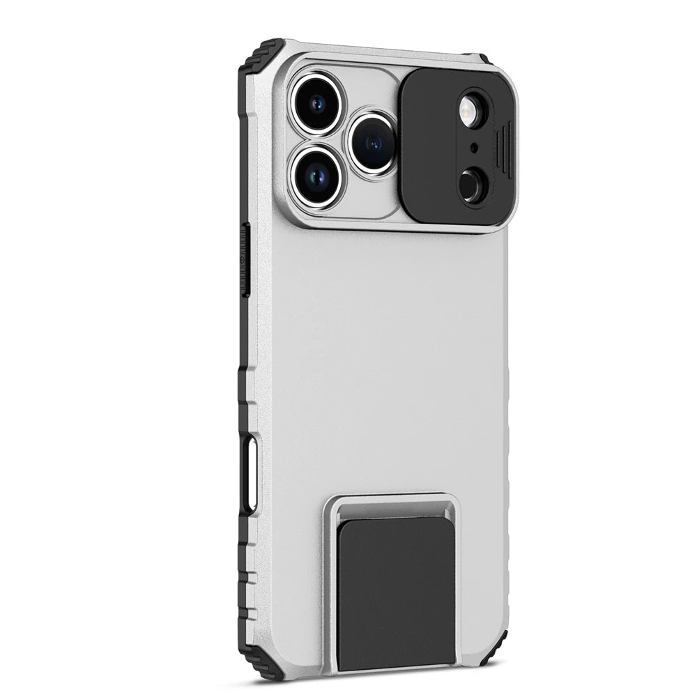 Slide Camera Cover Phone Case for iPhone 17 Air, 17 Plus & 17 Pro Max | Shockproof Armor Case with Kickstand