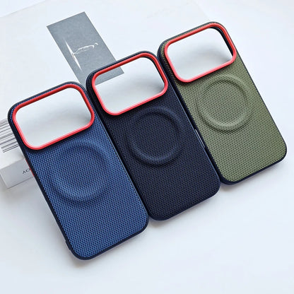 For iPhone 17 Pro Max 17 Air Case Luxury Magnetic Soft TPU+Nylon Woven Leather Back Anti-Fingerprint Cover for iPhone 17