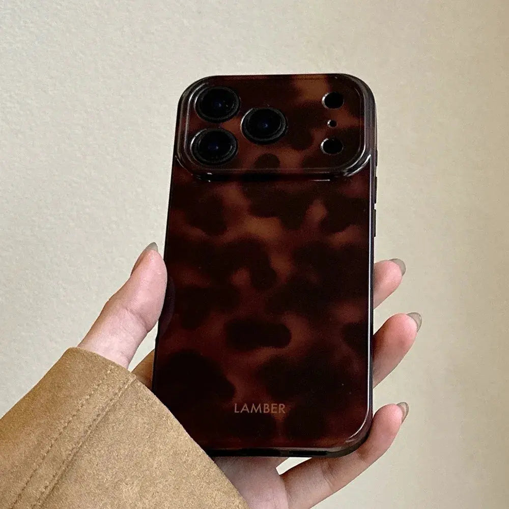 Retro Leopard Print Phone Case for iPhone 17, 16, 15, 14, 13, 12 & 11 Pro Max | Shockproof Silicone Protective Cover