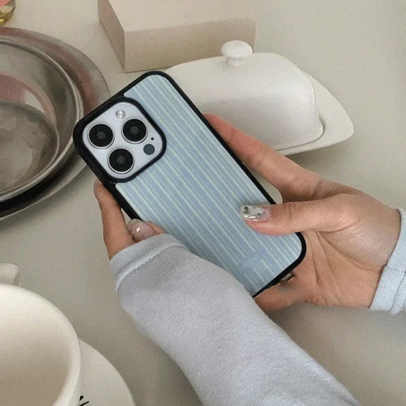 Cute Korean Girl Phone Case for iPhone 16, 15, 14 & 13 Pro Max | Y2K Matte Shockproof Cover
